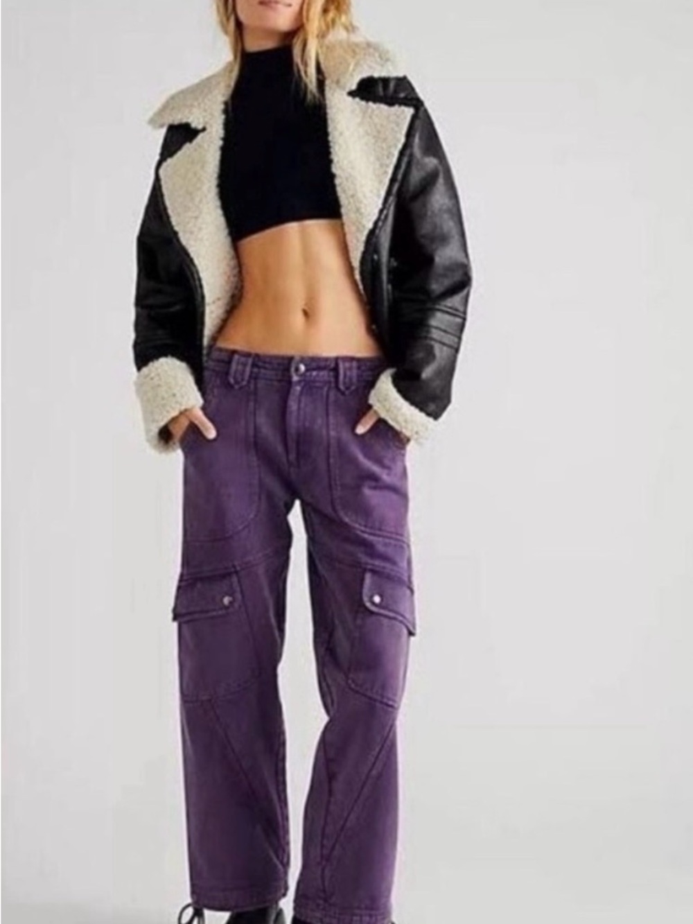 Free People Come And Get It Utility Pant 100% Cotton Size Small